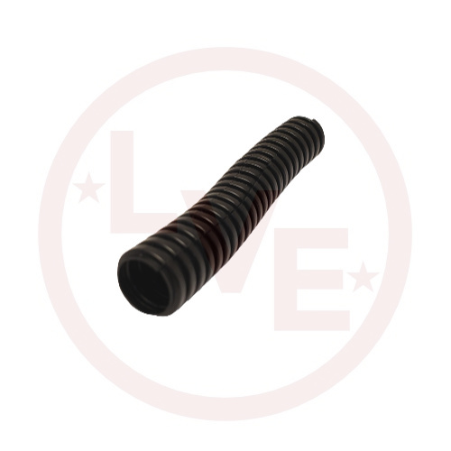 LVE NLS-3/8" LOOM 3/8" NYLON W/GRAY STRIPE SLIT BLACK