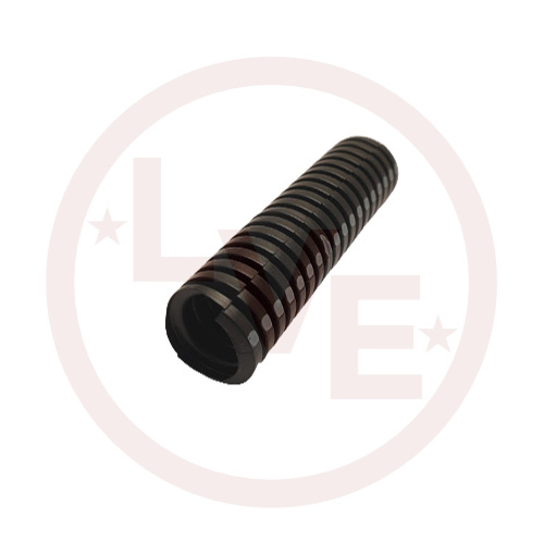 M&Q BKN 7/16-S BLACK LOOM 7/16" NYLON W/GRAY STRIPE SLIT BLACK