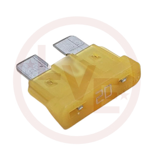 LITTELFUSE 0287020.PXCN FUSE 20A 32VDC FAST ACTING YELLOW AUTOMOTIVE BLADE