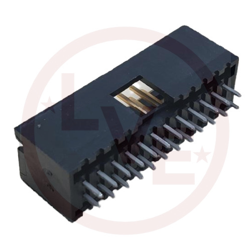 AMP 1-103168-0 CONNECTOR HEADER 24 POS VERT THROUGH HOLE .100"P BLACK