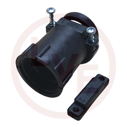 TE CONN 1-206322-1 CONNECTOR CABLE CLAMP W/INSERT SZ 17 BLACK