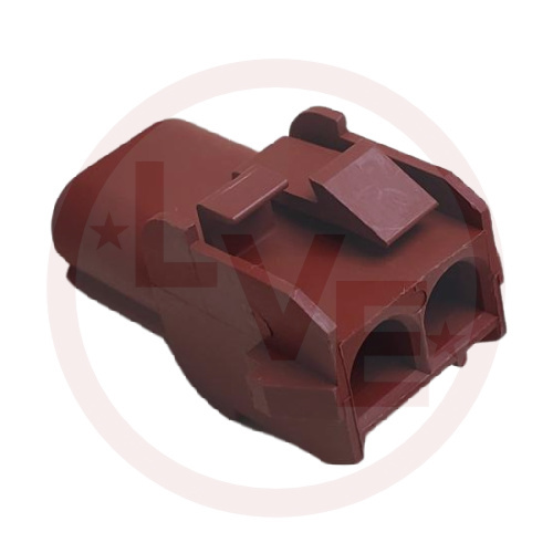 AMP 1-350778-1 CONNECTOR 2 POS RECEPTACLE UNIVERSAL MATE-N-LOK BROWN .250"P