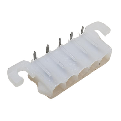 AMP 1-350949-0 CONNECTOR HEADER RIGHT ANGLE 5 POS UNIVERSAL MATE-N-LOK ASSY .250"P WHITE