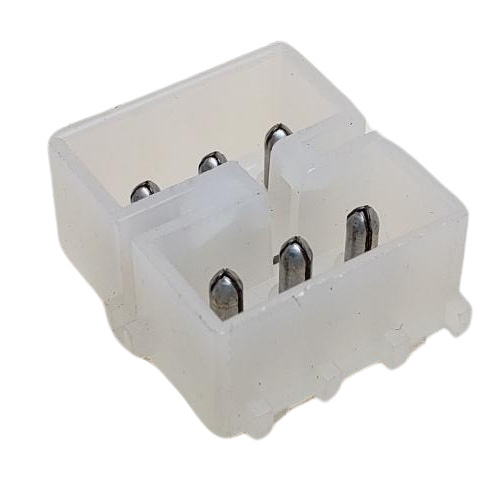 AMP 1-380999-0 CONNECTOR HEADER 6 POS THROUGH HOLE TIN PCB .195"P NATURAL