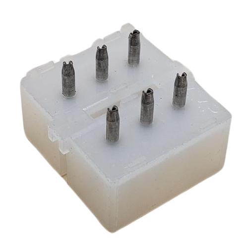 AMP 1-380999-0 CONNECTOR HEADER 6 POS THROUGH HOLE TIN PCB .195"P NATURAL