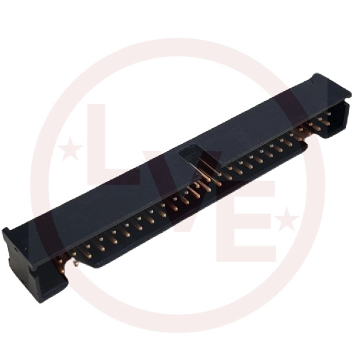 AMP 1-5103308-0 CONNECTOR HEADER 50 POS THROUGH HOLE .100"P BLACK