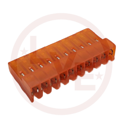 AMP 1-640431-0 CONNECTOR HEADER RECEPTACLE 10 POS MTA .156" CLOSED W/O TABS ORANGE
