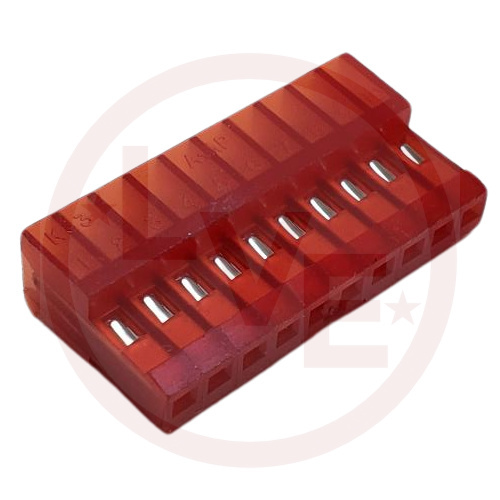 AMP 1-640440-0 CONNECTOR HEADER RECEPTACLE 10 POS MTA .100"P RED