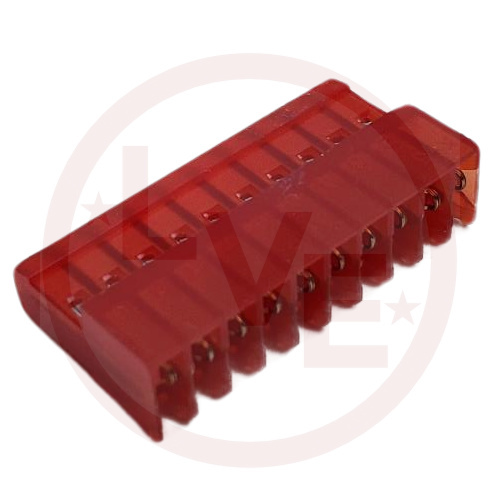 AMP 1-640440-0 CONNECTOR HEADER RECEPTACLE 10 POS MTA .100"P RED