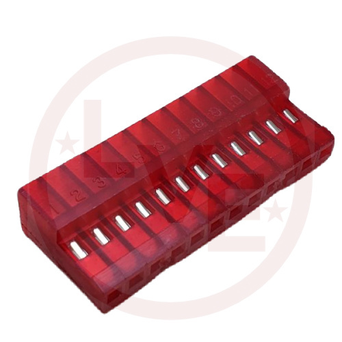 AMP 1-640440-2 CONNECTOR HEADER RECEPTACLE 12 POS MTA .100"P RED