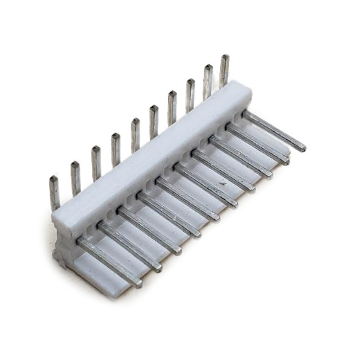 AMP 1-640455-0 CONNECTOR HEADER RIGHT ANGLE 10 POS VERTICAL THROUGH HOLE .100"P TIN NATURAL