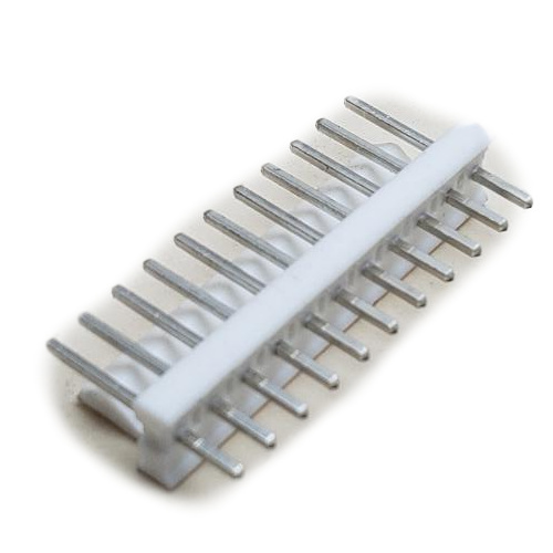 AMP 1-640456-1 CONNECTOR HEADER 11 POS VERTICAL THROUGH HOLE .100"P TIN NATURAL