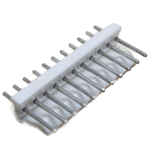 AMP 1-640456-1 CONNECTOR HEADER 11 POS VERTICAL THROUGH HOLE .100"P TIN NATURAL