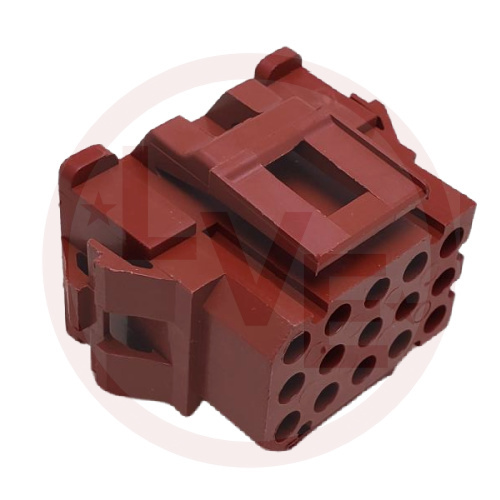AMP 1-640523-0 CONNECTOR 15 POS PLUG HSG .165"P RED