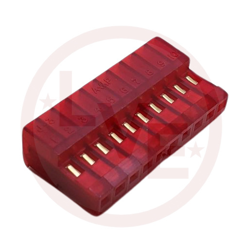 AMP 1-641237-0 CONNECTOR HEADER 10 POS MTA IDC .100"P RED