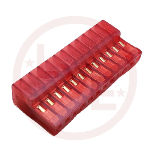 AMP 1-641237-2 CONNECTOR HEADER 12 POS MTA IDC .100"P RED