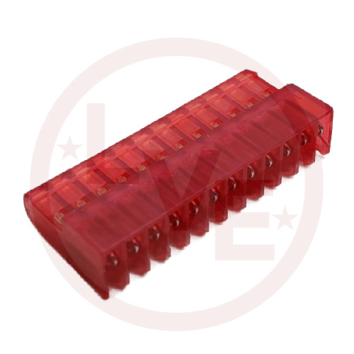 AMP 1-641237-2 CONNECTOR HEADER 12 POS MTA IDC .100"P RED