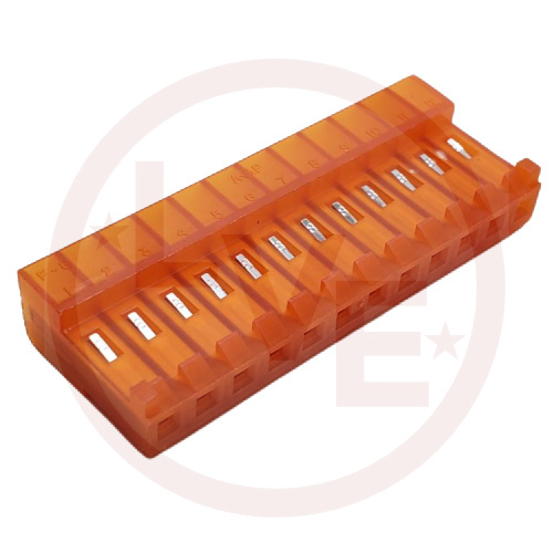 AMP 1-643817-2 CONNECTOR HEADER 12 POS MTA IDC .156"P ORANGE