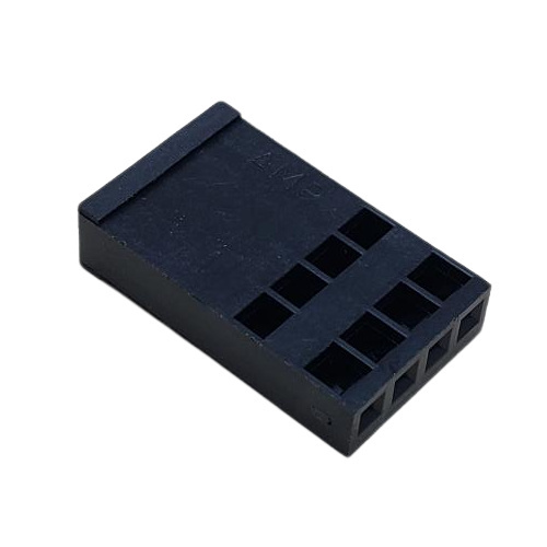 AMP 1-87175-0 CONNECTOR 4 POS LOCKING RECEPTACLE HSG .100"P BLACK