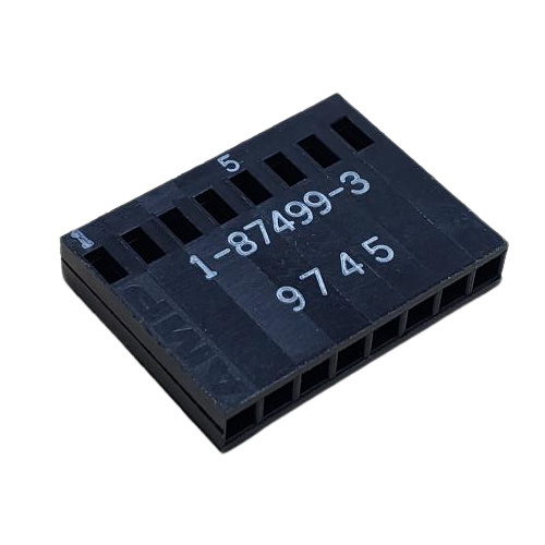 AMP 1-87499-3 CONNECTOR 8 POS RECEPTACLE HSG .100"P BLACK
