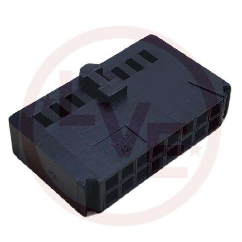 AMP 102387-3 CONNECTOR HEADER 16 POS .100" RECEPTACLEP HOUSING BLACK