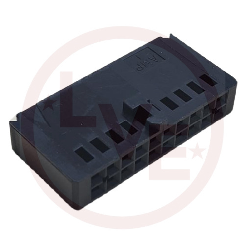 AMP 102387-4 CONNECTOR HEADER 20 POS .100" RECEPTACLEP HOUSING BLACK