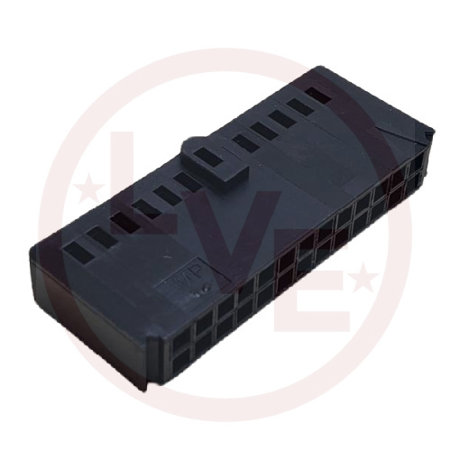 AMP 102387-6 CONNECTOR HEADER 26 POS .100" RECEPTACLEP HOUSING BLACK