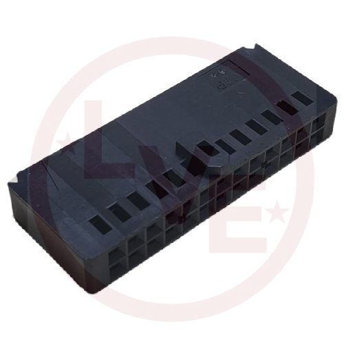 AMP 102387-6 CONNECTOR HEADER 26 POS .100" RECEPTACLEP HOUSING BLACK