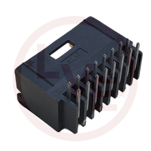 AMP 102617-6 CONNECTOR HEADER 16 POS RIGHT ANGLE VERT .100"P 15AU BLACK