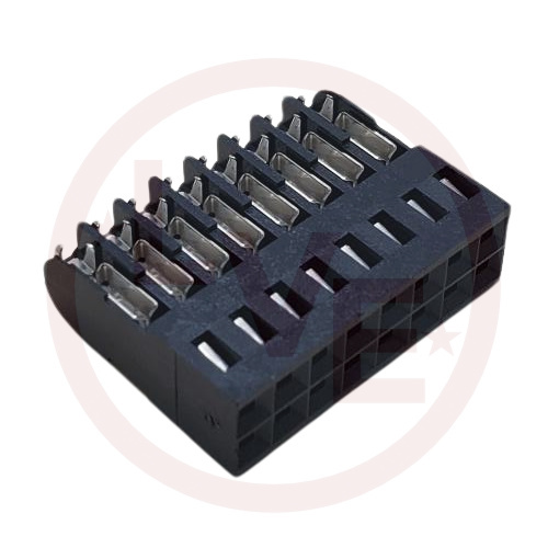 AMP 102694-6 CONNECTOR HEADER 16 POS RECEPTACLE .100"P IDC GOLD