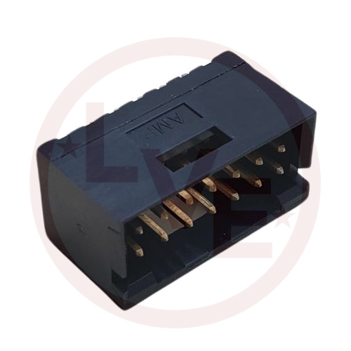 AMP 103168-5 CONNECTOR HEADER 14 POS VERT .100"P 30AU BLACK