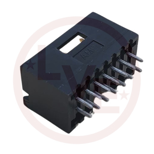 AMP 103168-5 CONNECTOR HEADER 14 POS VERT .100"P 30AU BLACK