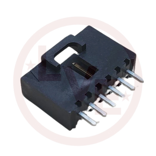 AMP 103670-5 CONNECTOR HEADER 6 POS VERT .100"P 15AU BLACK