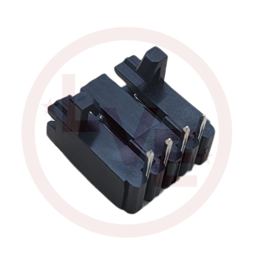 AMP 103672-3 CONNECTOR HEADER 4 POS RIGHT ANGLE VERT .100"P BLACK