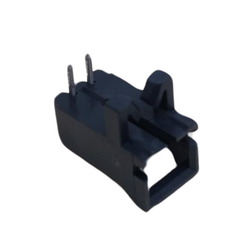 AMP 103673-1 CONNECTOR HEADER 2 POS RIGHT ANGLE VERT .100"P 15AU BLACK