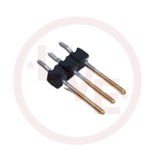 AMP 104427-1 CONNECTOR HEADER MALE BREAKAWAY 3 POS VERTICAL 15AU BLACK