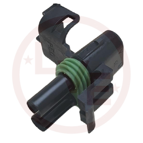 APTIV 12015792 CONNECTOR 2 POS ASSY MALE/F W/P TOWER SEALED BLACK