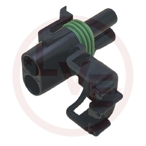 APTIV 12015792 CONNECTOR 2 POS ASSY MALE/F W/P TOWER SEALED BLACK