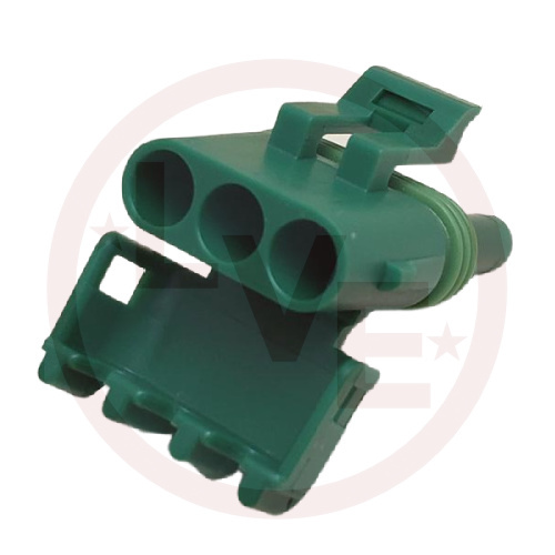 CONNECTOR 3 POS MALE W/P ASM GREEN