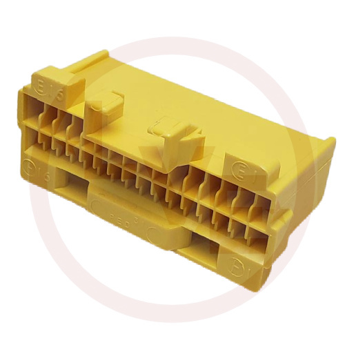 PACKARD 12052052 CONNECTOR 32 POS FEMALE MICRO-PACK 100 SERIES YELLOW