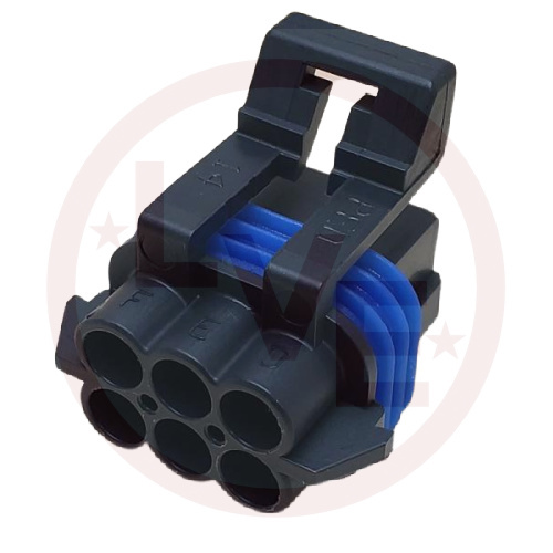 PACKARD 12052848-B CONNECTOR 6 POS FEMALE ASM METRI-PACK 150 SERIES BLACK