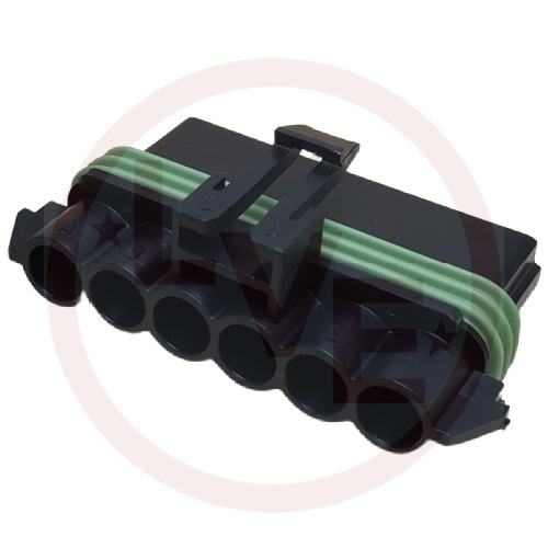 PACKARD 12059573 CONNECTOR 6 POS FEMALE METRI-PACK 280 SERIES BLACK ASM