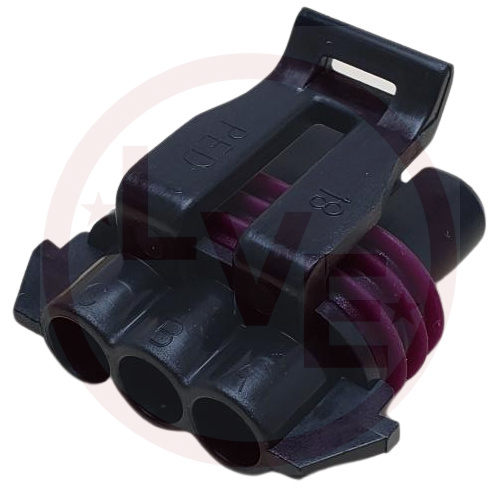 CONNECTOR 3 POS FEMALE METRI-PACK 150 SERIES BLACK