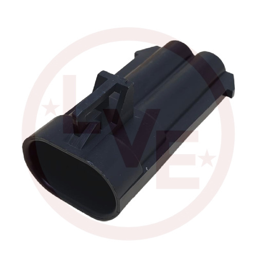 PACKARD 12065863 CONNECTOR 2 POS MALE METRI-PACK 480 SERIES BLACK