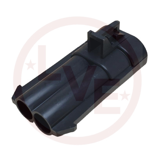 PACKARD 12065863 CONNECTOR 2 POS MALE METRI-PACK 480 SERIES BLACK