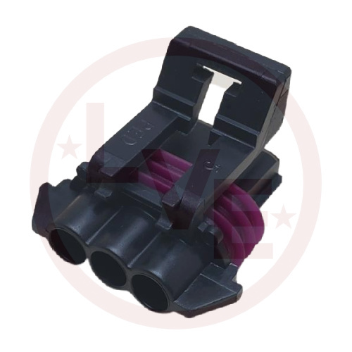 PACKARD 12110293-B CONNECTOR 3 POS FEMALE METRI-PACK 150 SERIES BLACK ASM