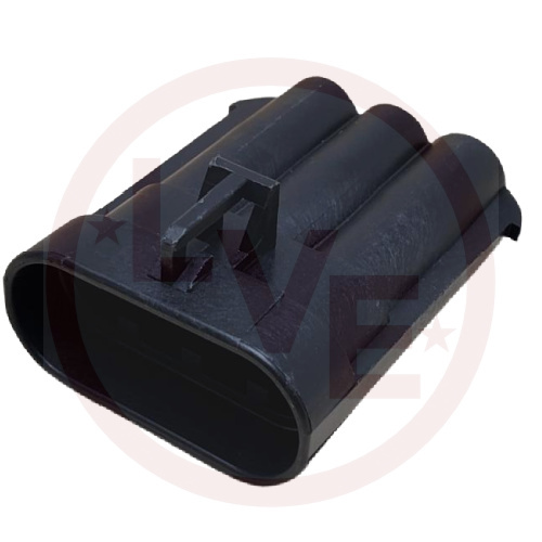 PACKARD 12124686 CONNECTOR 3 POS MALE METRI-PACK 630 SERIES BLACK