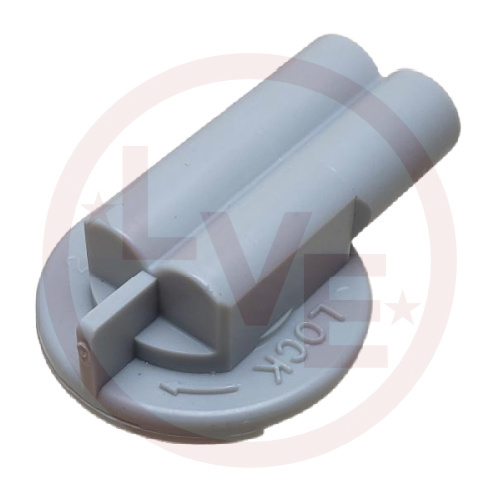 CONNECTOR 2 POS LAMP SOCKET WEDGE GRAY