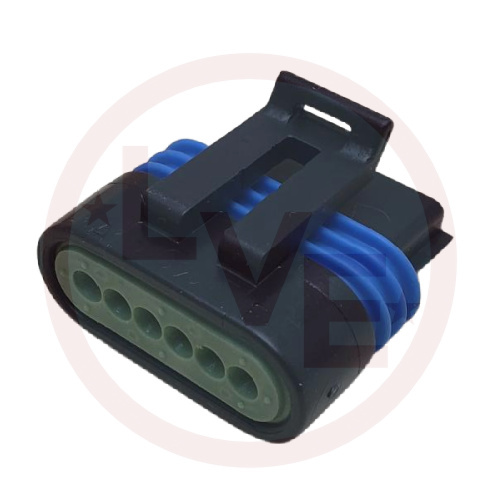 PACKARD 12162210-B CONNECTOR 6 POS FEMALE METRI-PACK 150 SERIES BLACK