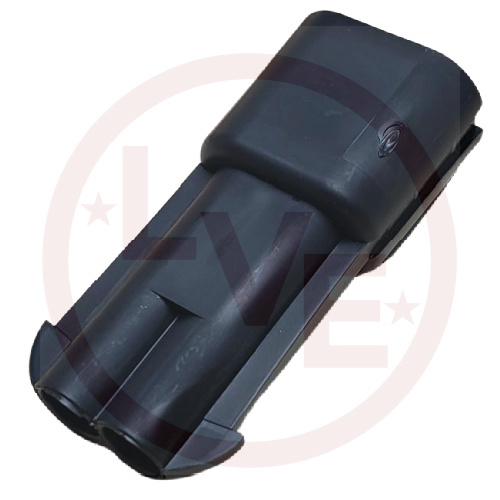 PACKARD 15300002 CONNECTOR 2 POS MALE METRI-PACK 280 SERIES BLACK